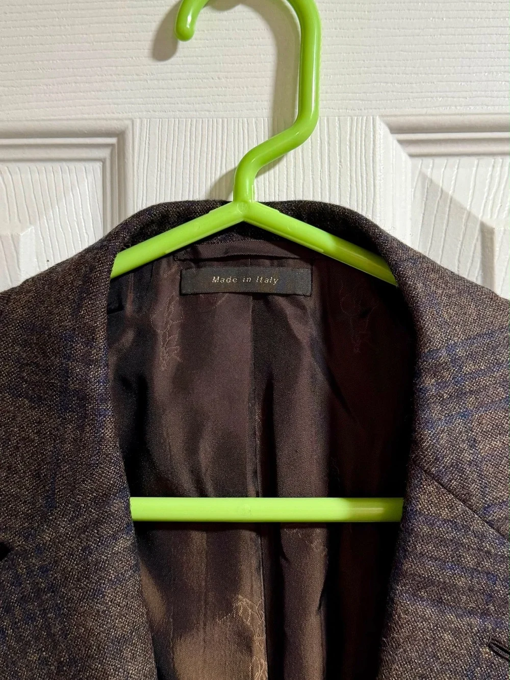 Brioni Brown and Blue Plaid Sport Coat